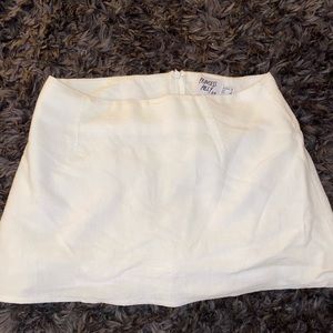 White mini skirt
